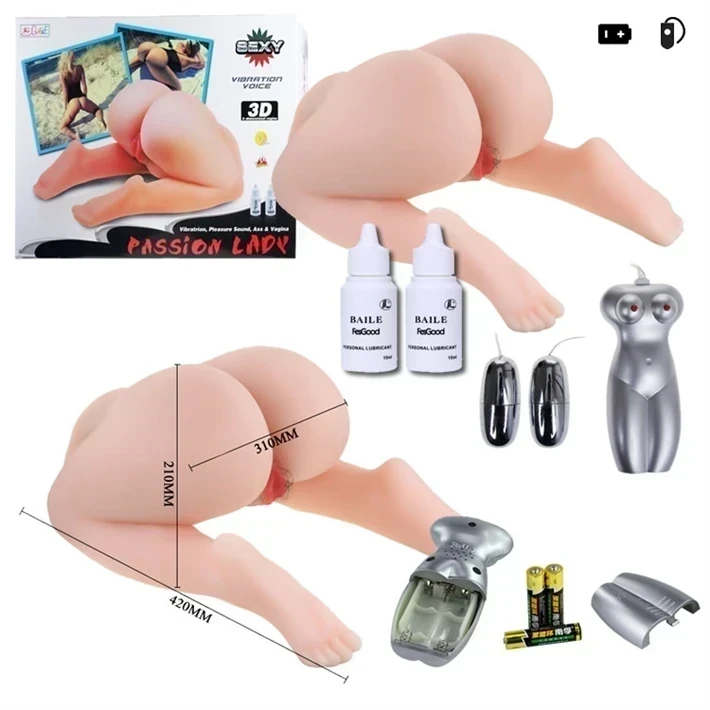 Piernas, cola y vagina en ciberskin. Temp, vibracion y Voz