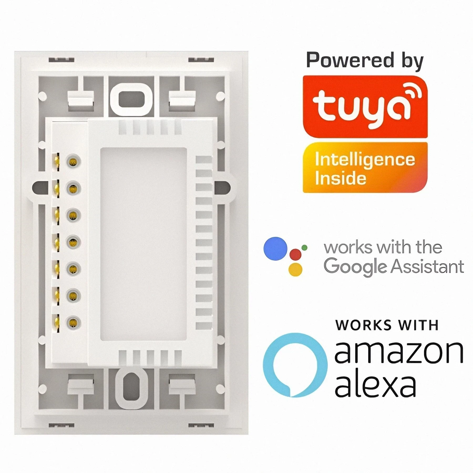 INTERRUPTOR SIMPLE INTELIGENTE WIFI 10A 120VAC COLOR BLANCO S/NEUTRO DEXEL SMART 3