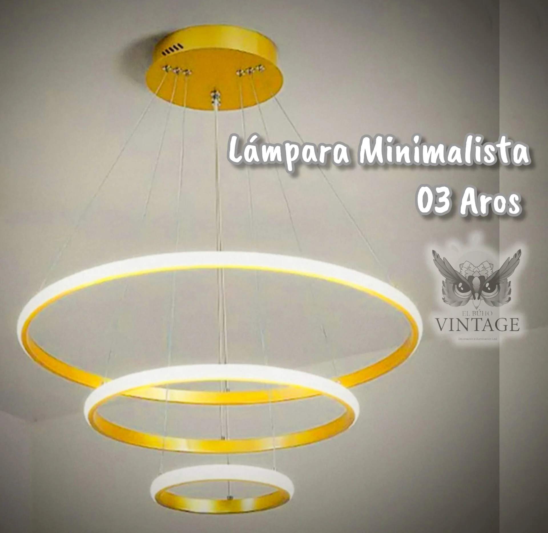 Lámpara Colgante 03 tonos de luces  2