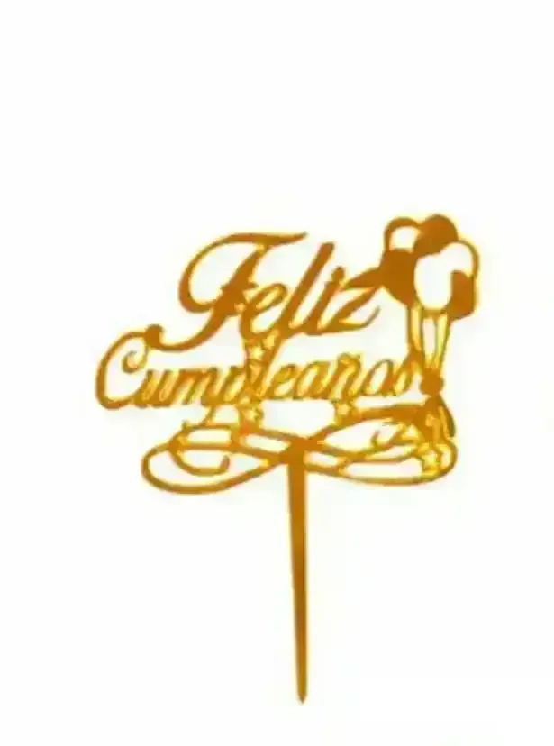 Cake Topper acrílico feliz cumpleaños 