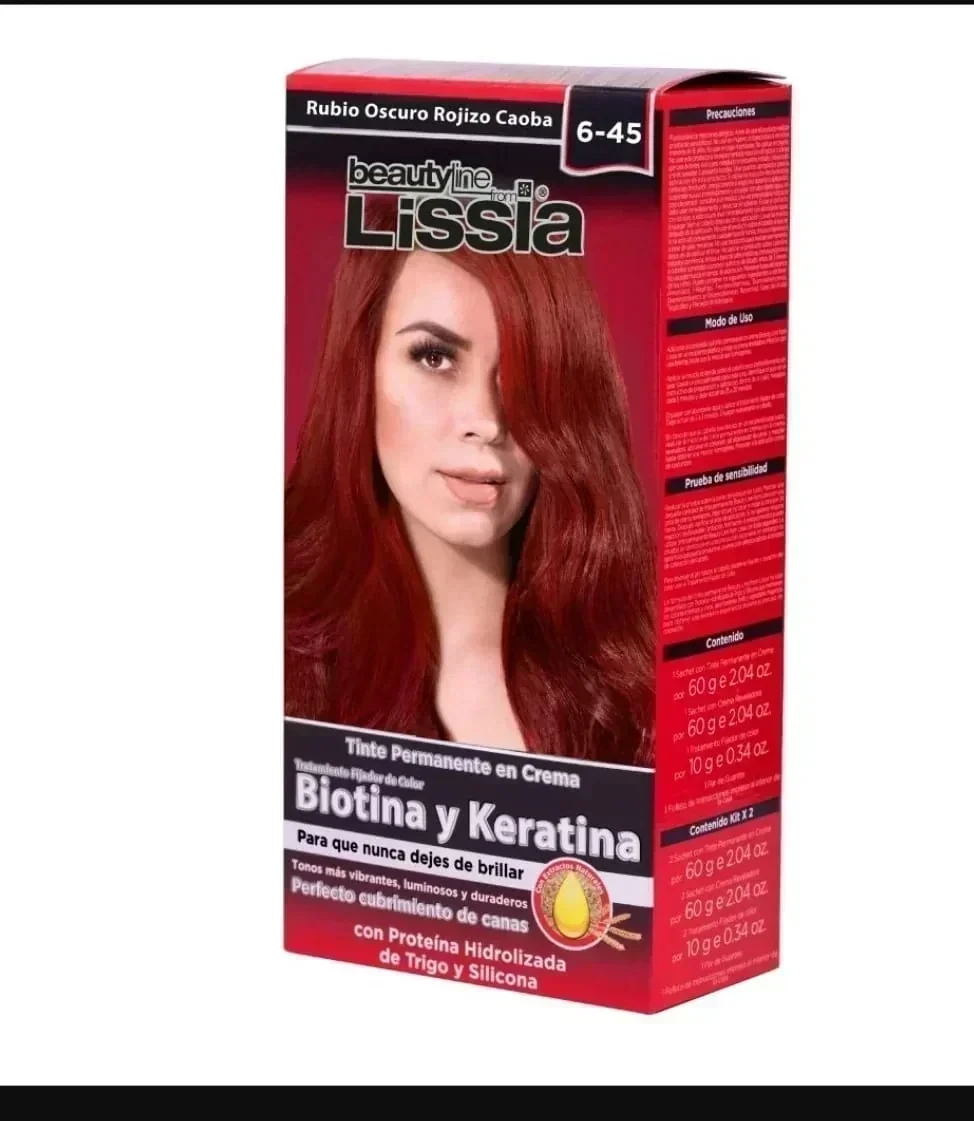 lissia tinte 6.45 rubio oscuro rojizo caoba