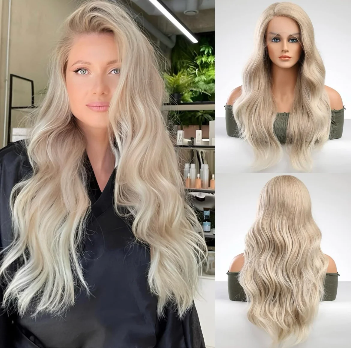 Peluca Rubia con fronta 26” 
