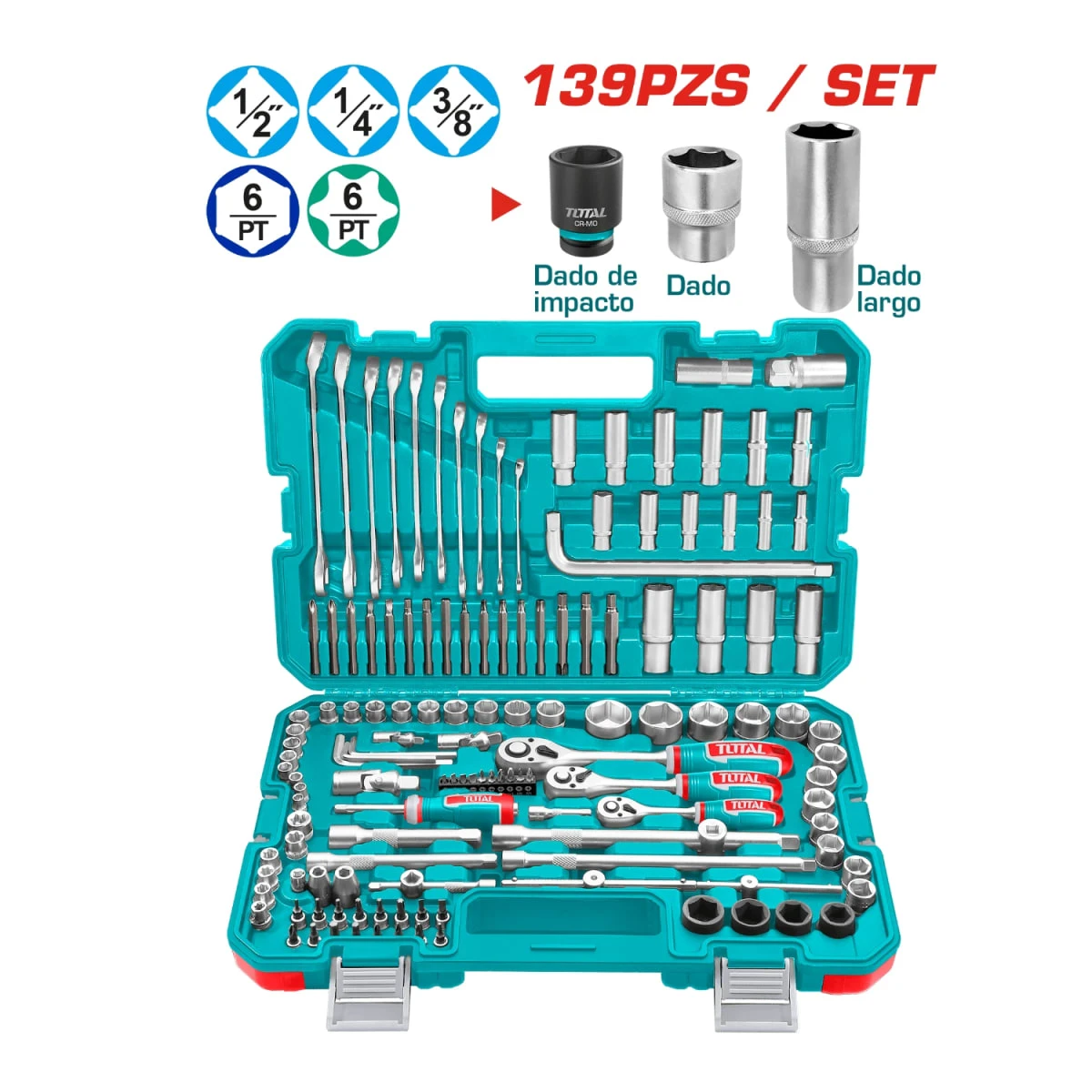 THKTHP21396 Set de herramientas combinadas 139pcs total