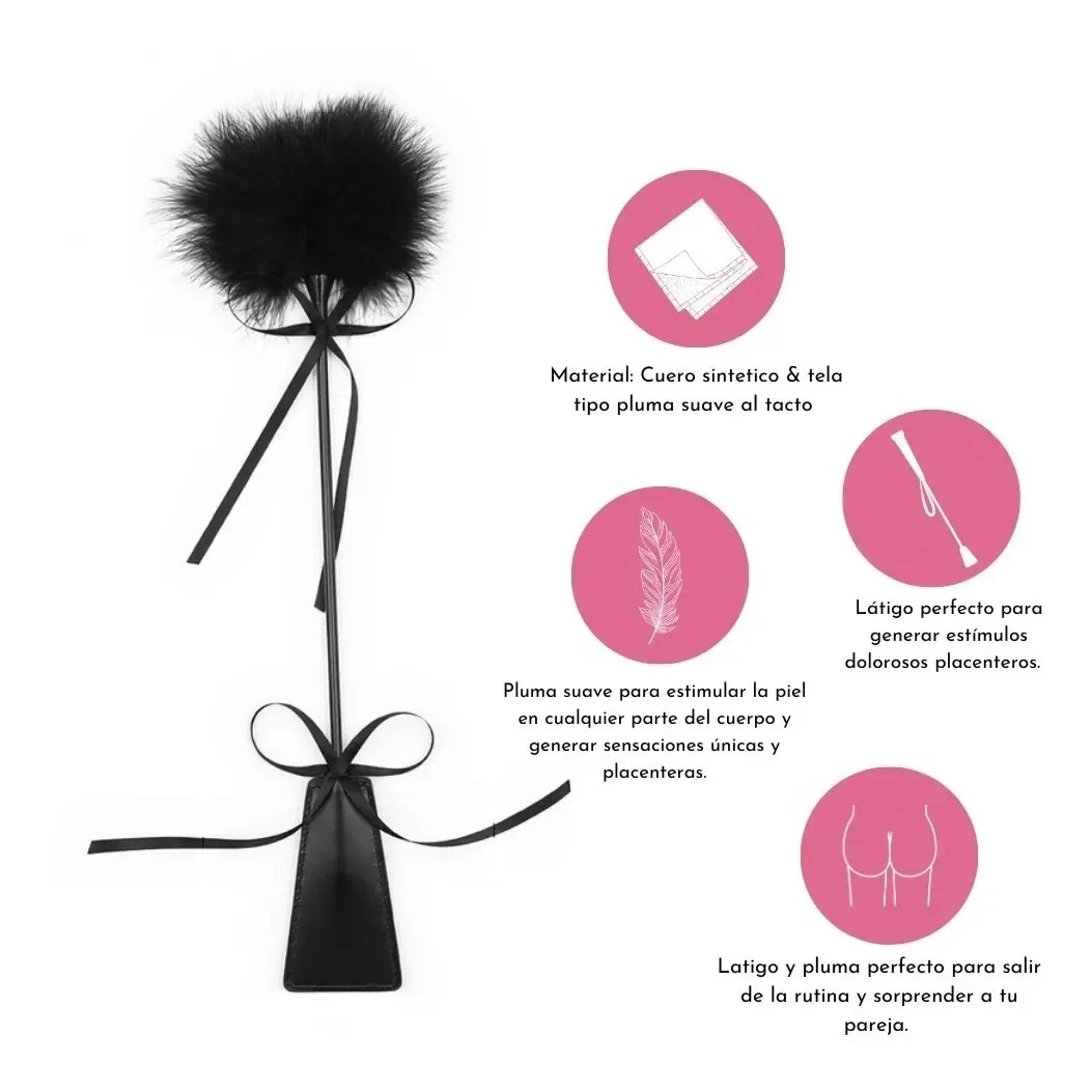 Latigo Fusta Paleta Bdsm Pluma 2