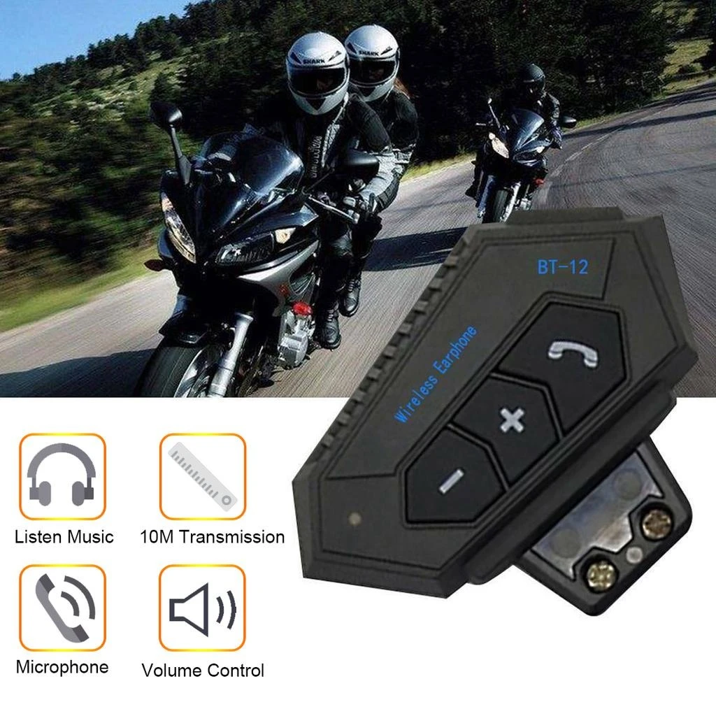 Intercomunicador Bt12 Auriculares moto 2