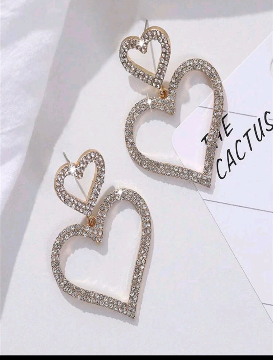 Aretes de corazón colgantes 2