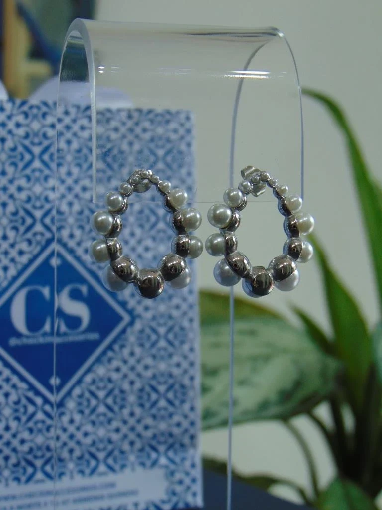 ARETE ACERO PLATE LAGRIMA PERLAS