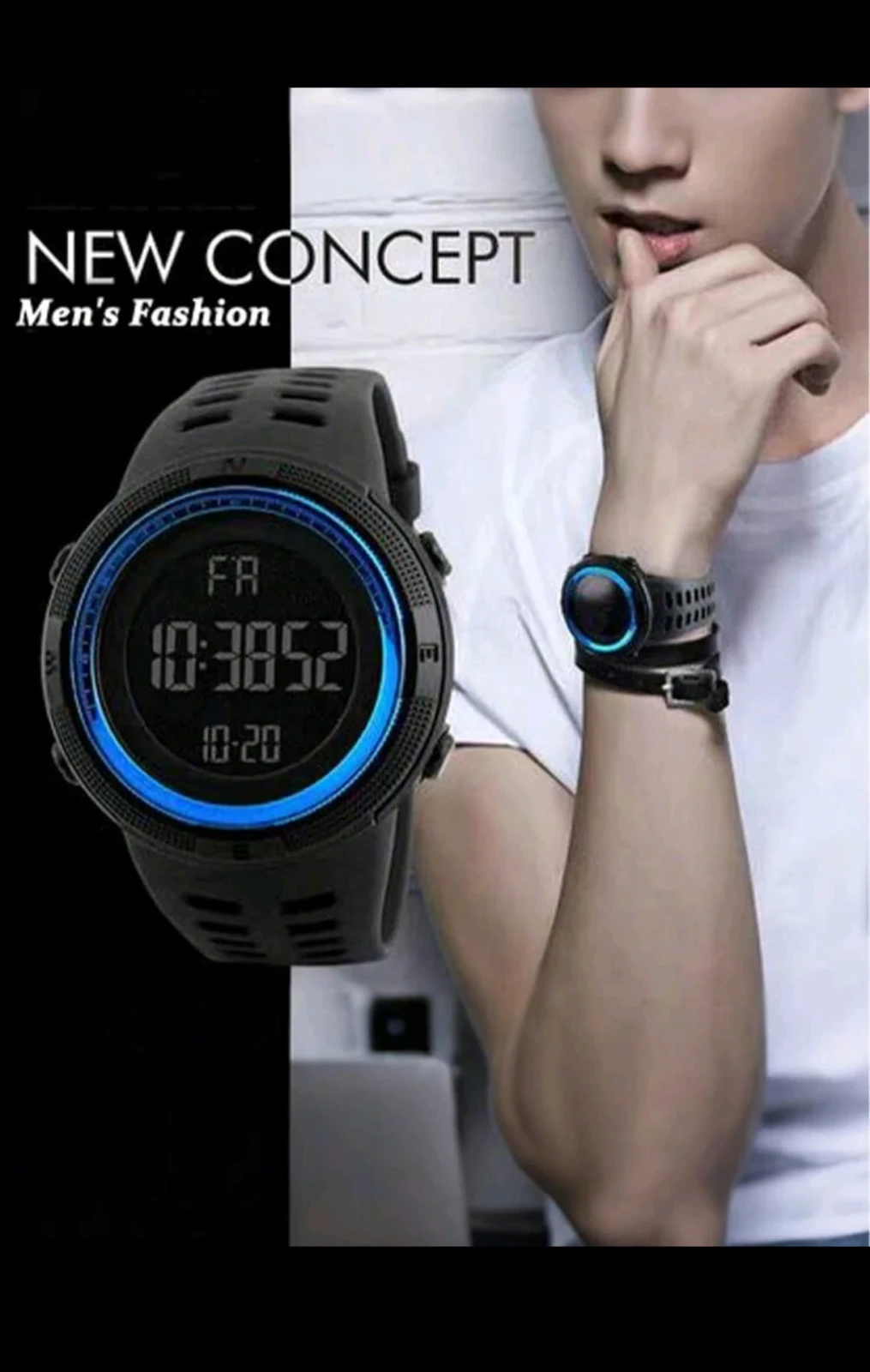 Reloj Digital Deportivo para Caballero - Reloj de Pulsera Táctico Militar con Retroiluminación EL, Alarma, Cronómetro y Calendario