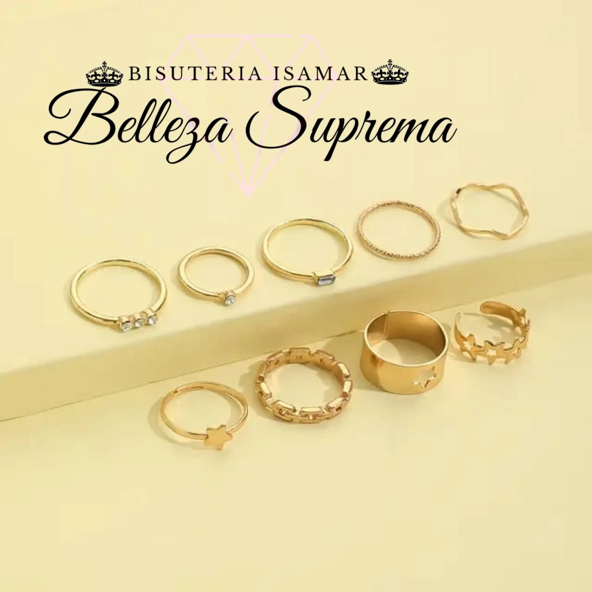 SET DE ANILLOS DORADOS  3