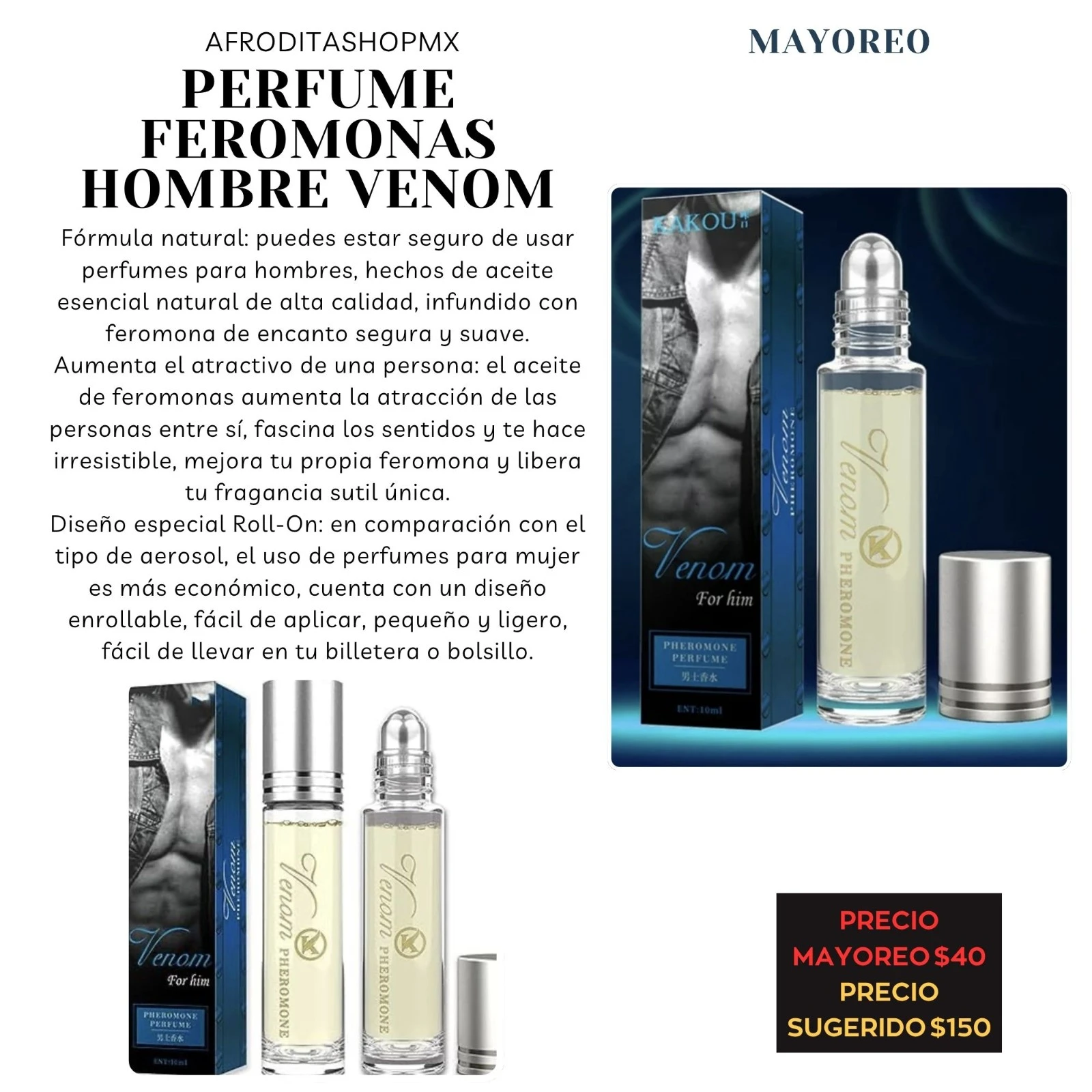 Perfume Feromonas hombre VENOM
