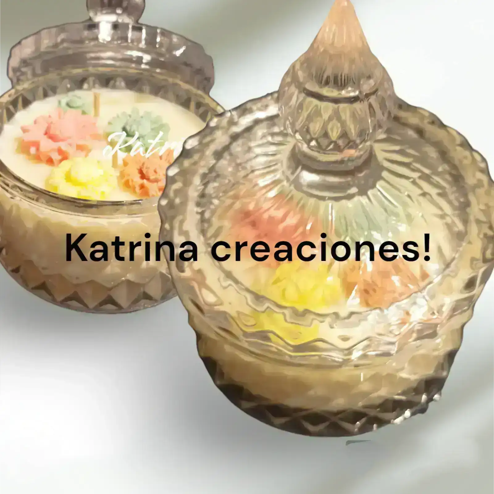 Vela de soja natural en caramelera circo