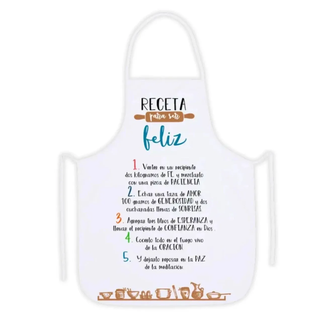 Delantal Receta para ser feliz