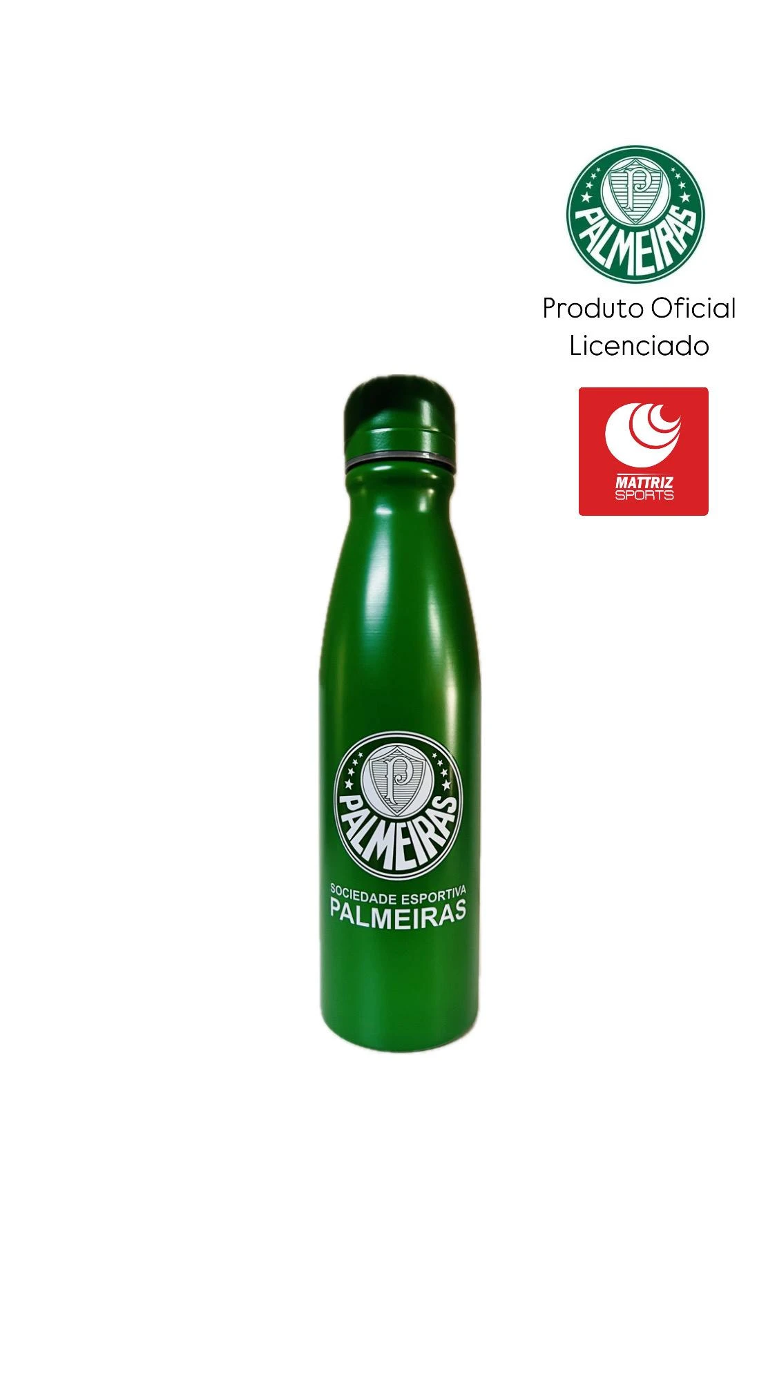 GARRAFA PALMEIRAS ALUMINIO 600 ML 