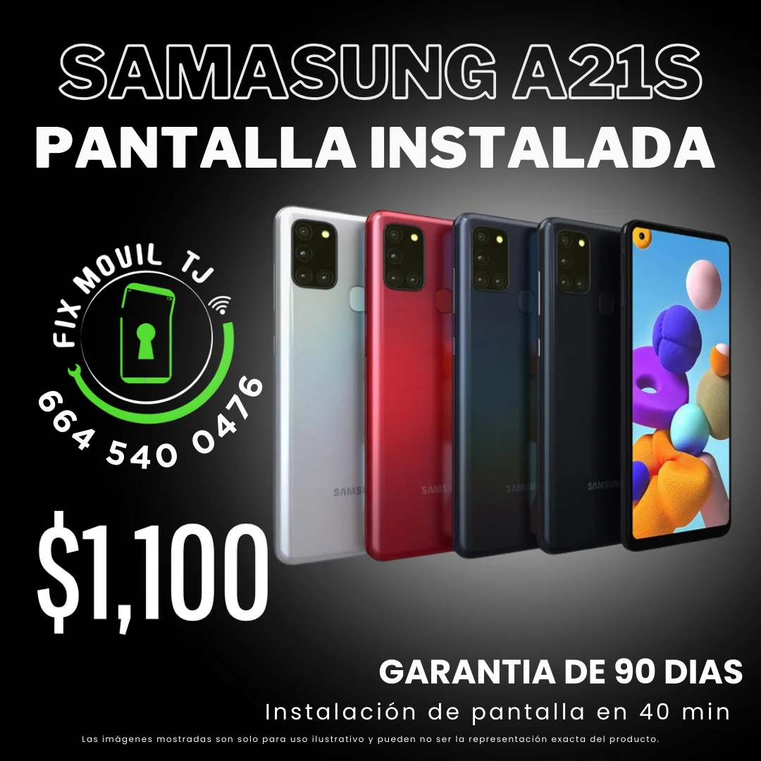Pantalla de samsung a21s 