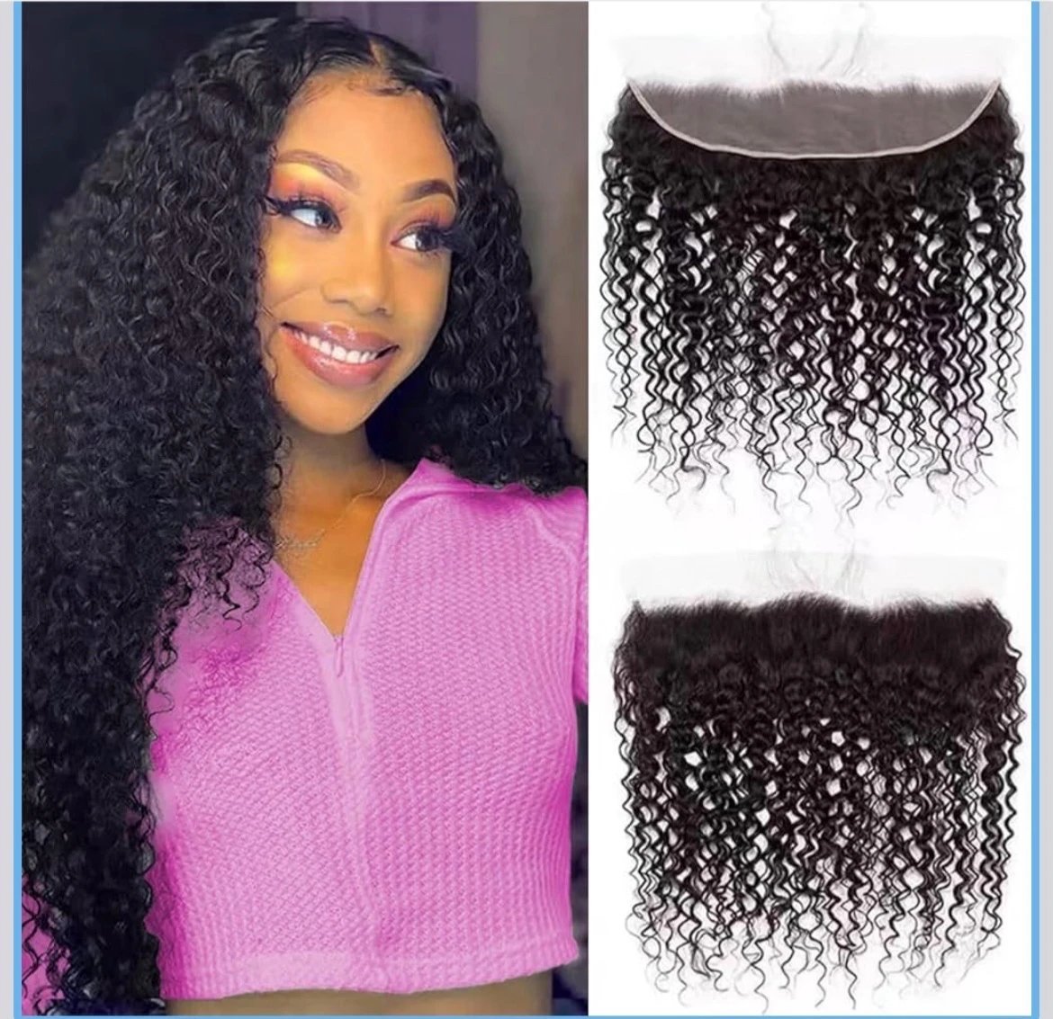 Frontal lace de cabello humano, 13x4  22 pulgadas 