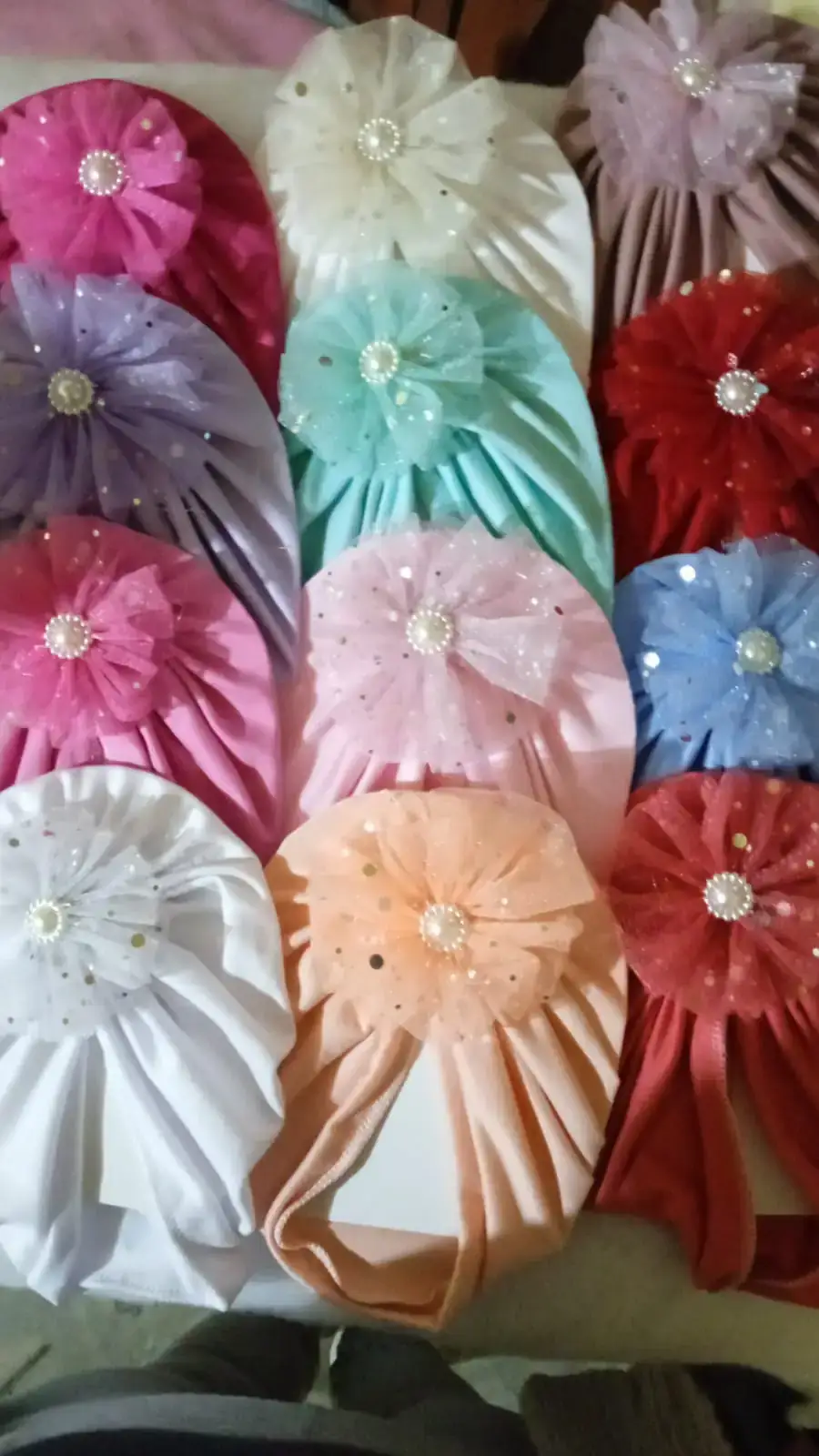 Turbante flor tul