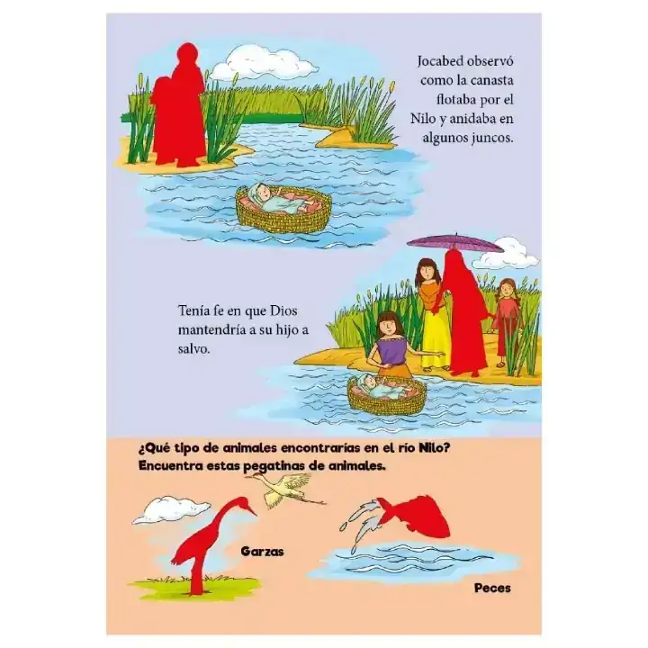 Moisés entre los juncos - Libro de pegatinas 5