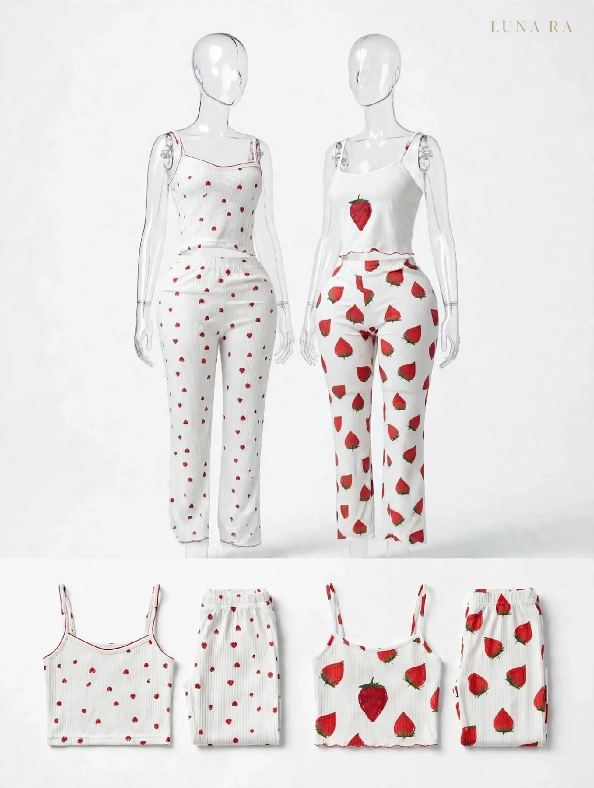 PIJAMAS DISEÑOS DE FRESAS 🍓