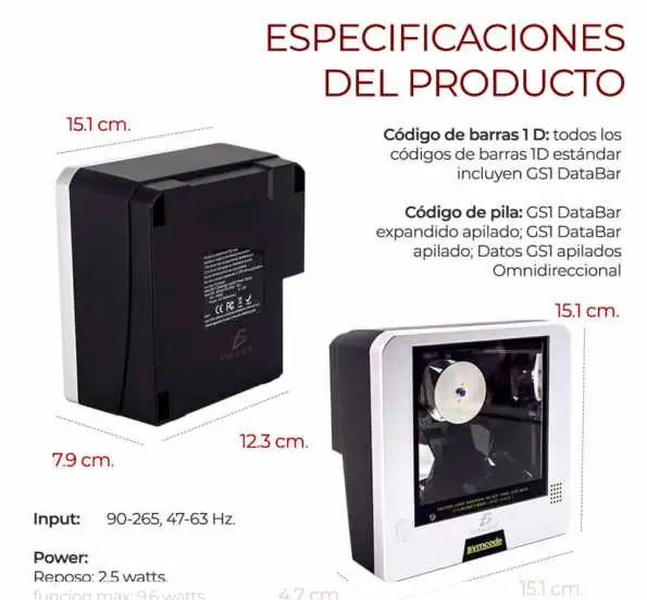 Lector De Código De Barras Omnidireccional USB  2