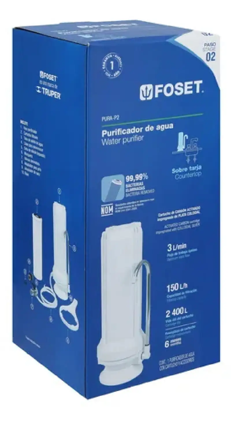 Filtro purificador antibacterial para agua de llave  2
