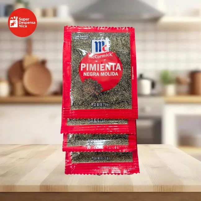Pimienta Negra Molida McCormick 2.5g (4 unid.)