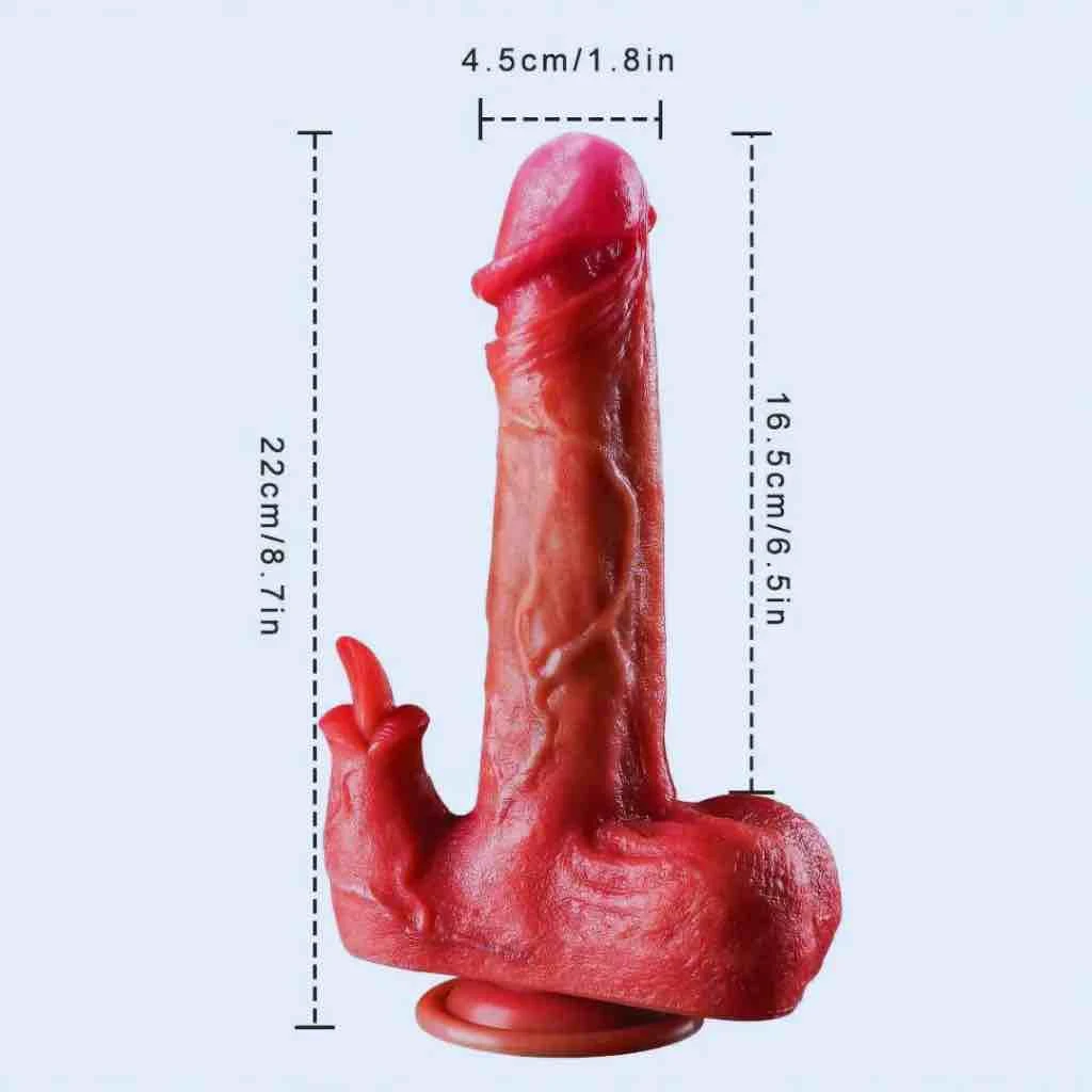 Dildo vibrador con lengua