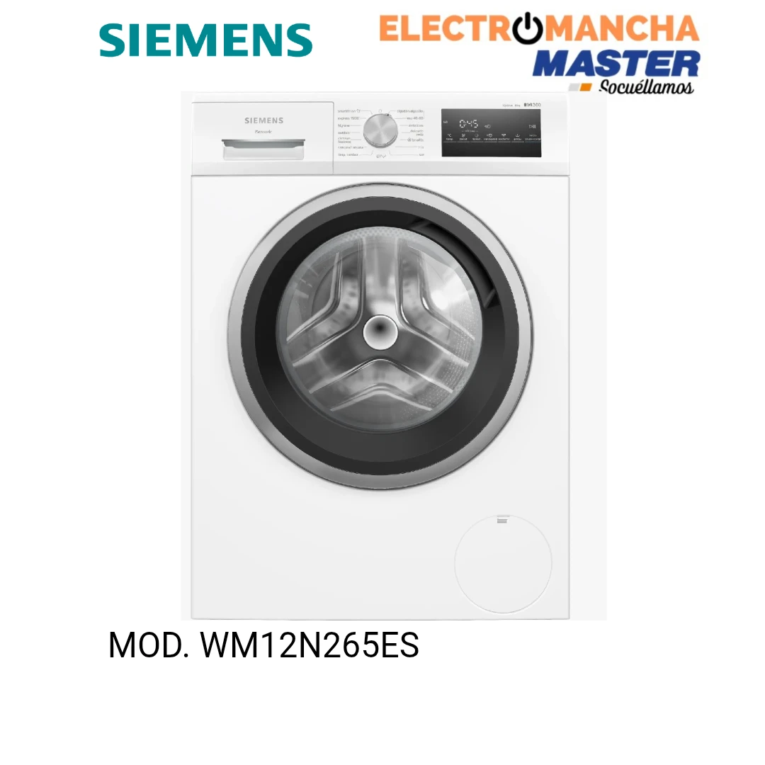 LAVADORA SIEMENS WM12N265ES 8 KILOS 1200 RPM CLASE A 
