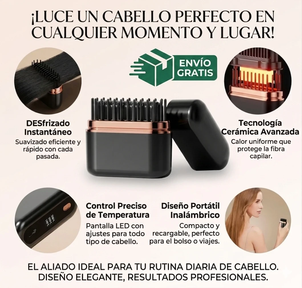  PEINE ALISADOR PORTATIL RECARGABLE 2