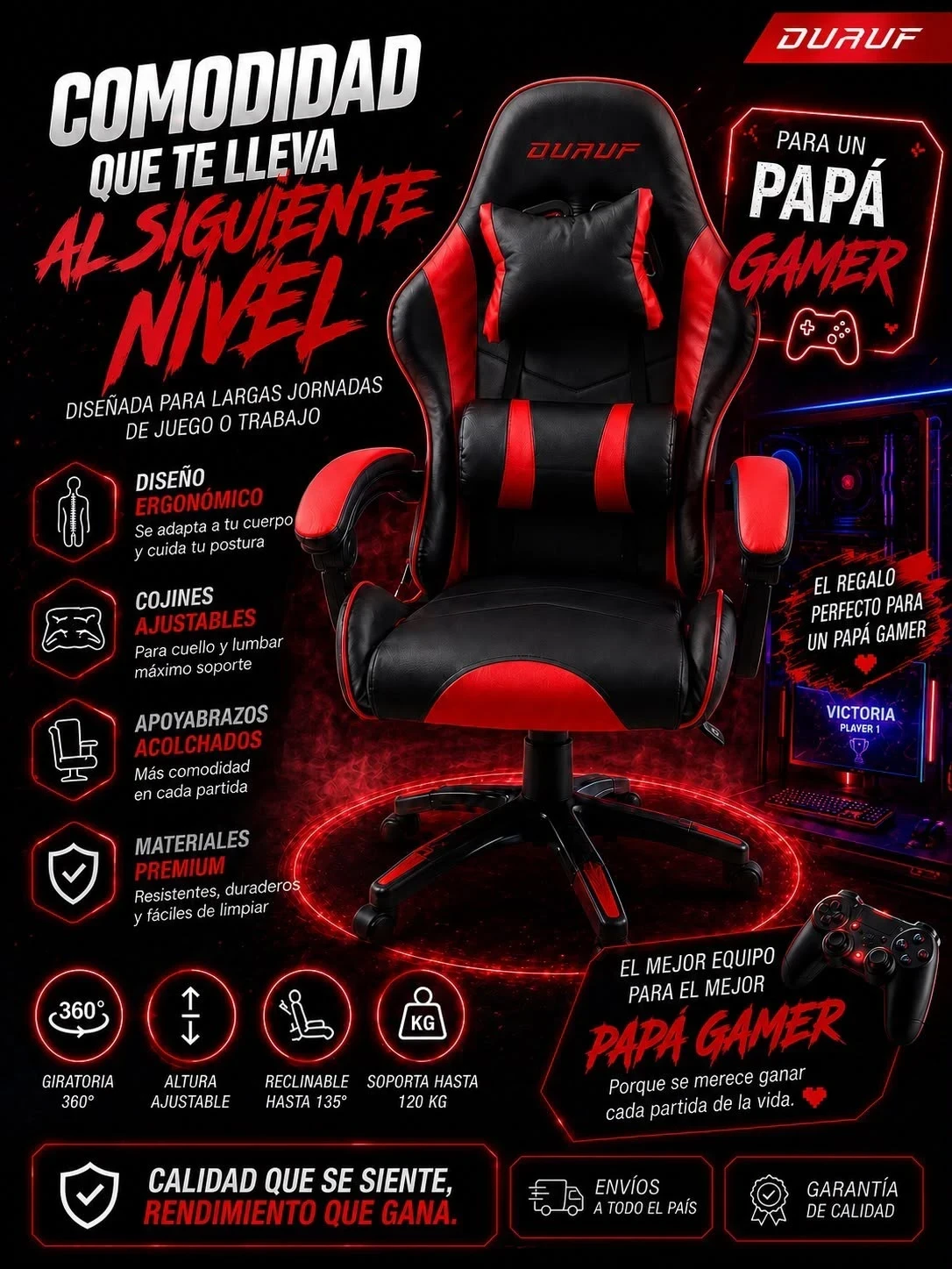 SILLA GAMER DUAVF