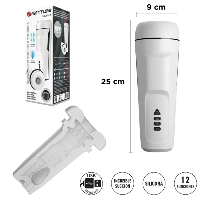 Masturbador Multifunción con sonido Carga USB