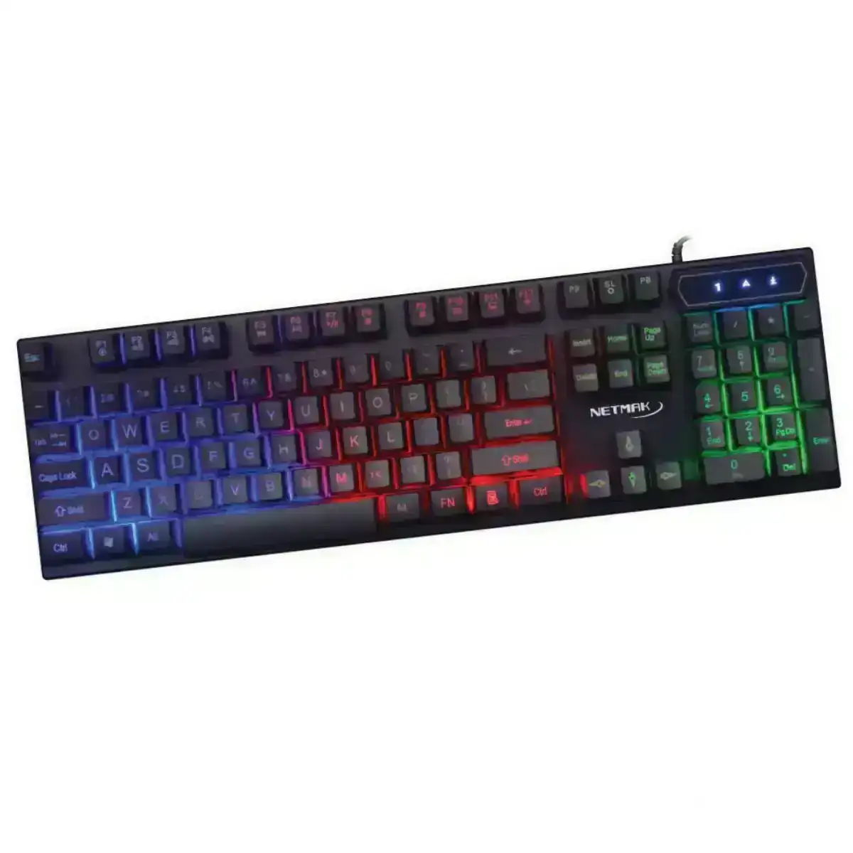 TECLADO GAMER NETMAK NM-ZAKRO CABLE USB RETROILUMINADO