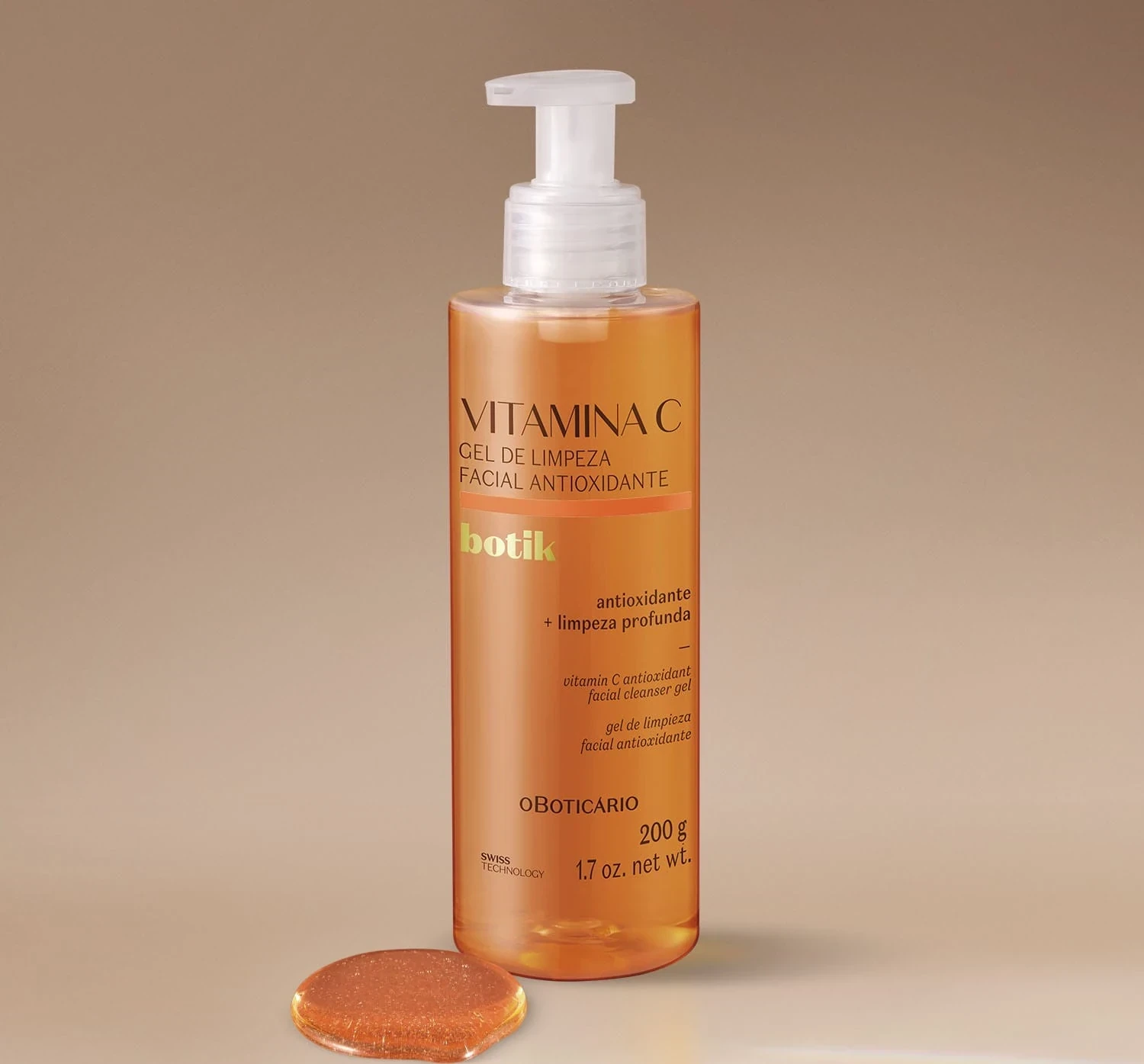 Botik Gel de Limpieza Facial Antioxidante Vitamina C, 200g 2