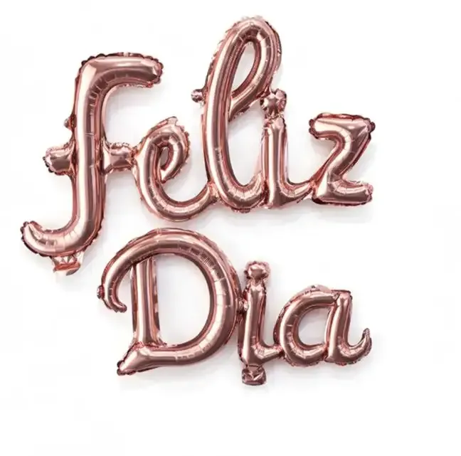 Globo "Feliz dia" cursiva 16 pulgadas 