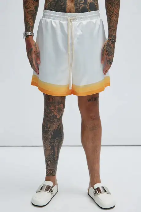 Printed Stripes Shorts - Size S/M. 2