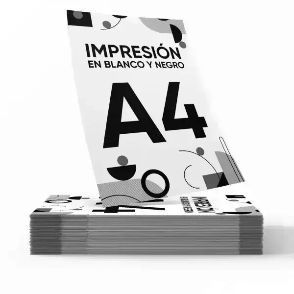 A4 Obra blanco y negro