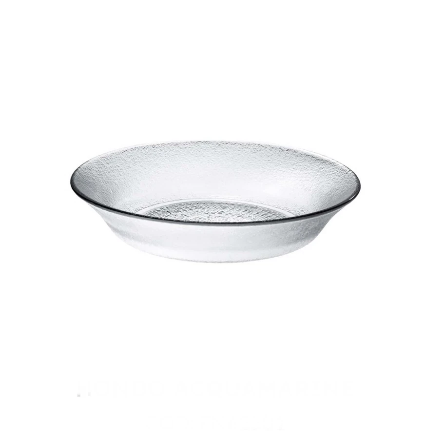 Acqumarine plato hondo transparente 