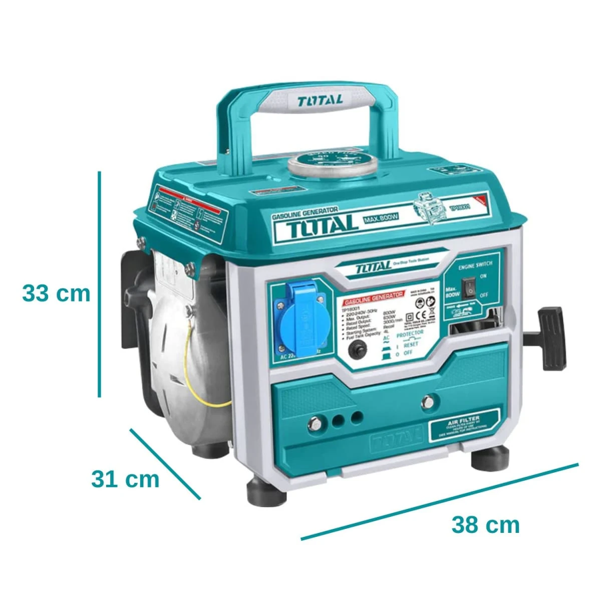 TP18001-5 Generador gasolinero 800w 2 tiempos total  2