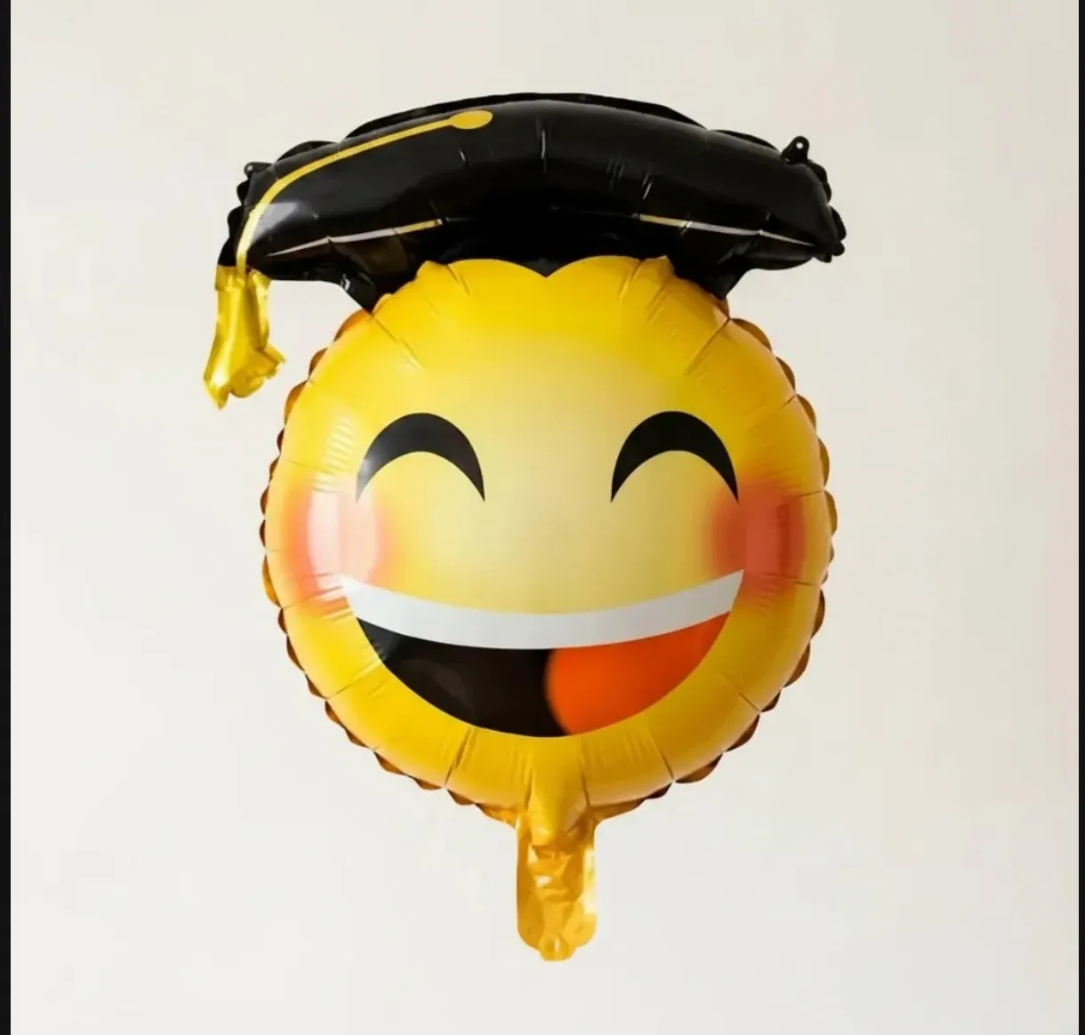 Globo egresado 39x27cm emoji c/birrete sonriente