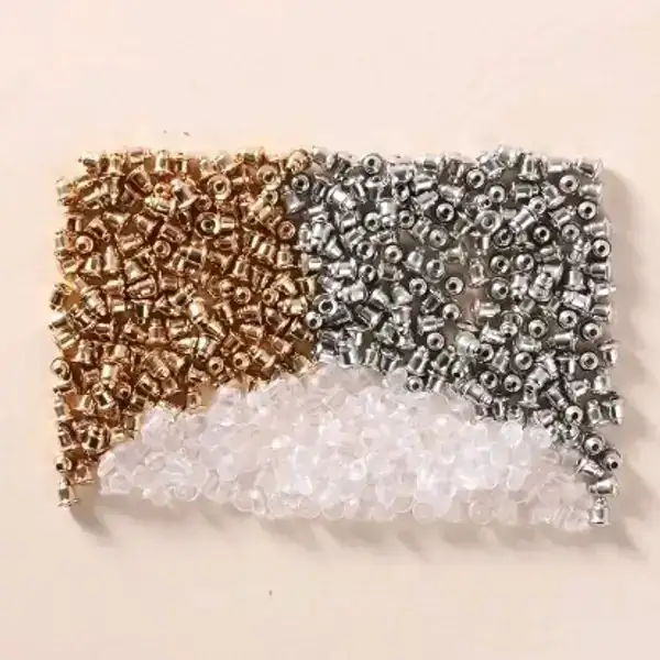 300 piezas accesorio de pendientes metalico y de plastico 3