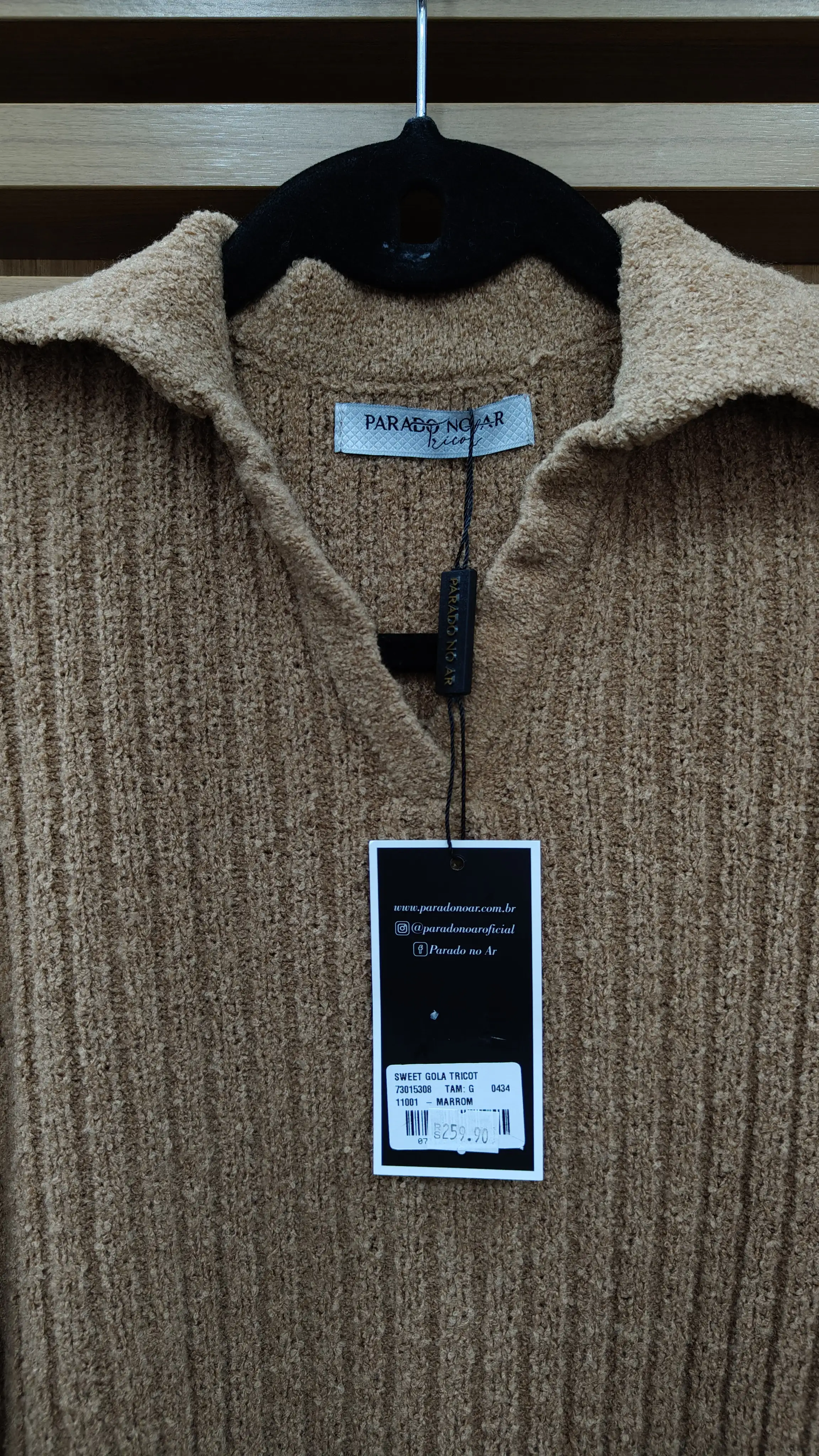 Sweet Blusa tricot Marrom 4