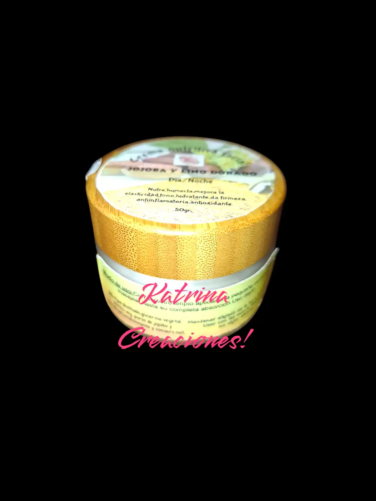 Crema facial jojoba y lino dorado,noche y dia. 2