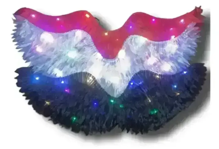Alas de angel con luz multicolor chica 