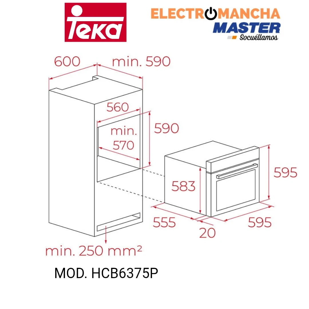HORNO TEKA HCB6375P MULTIFUNCION PIROLITICO A+ INOX 2