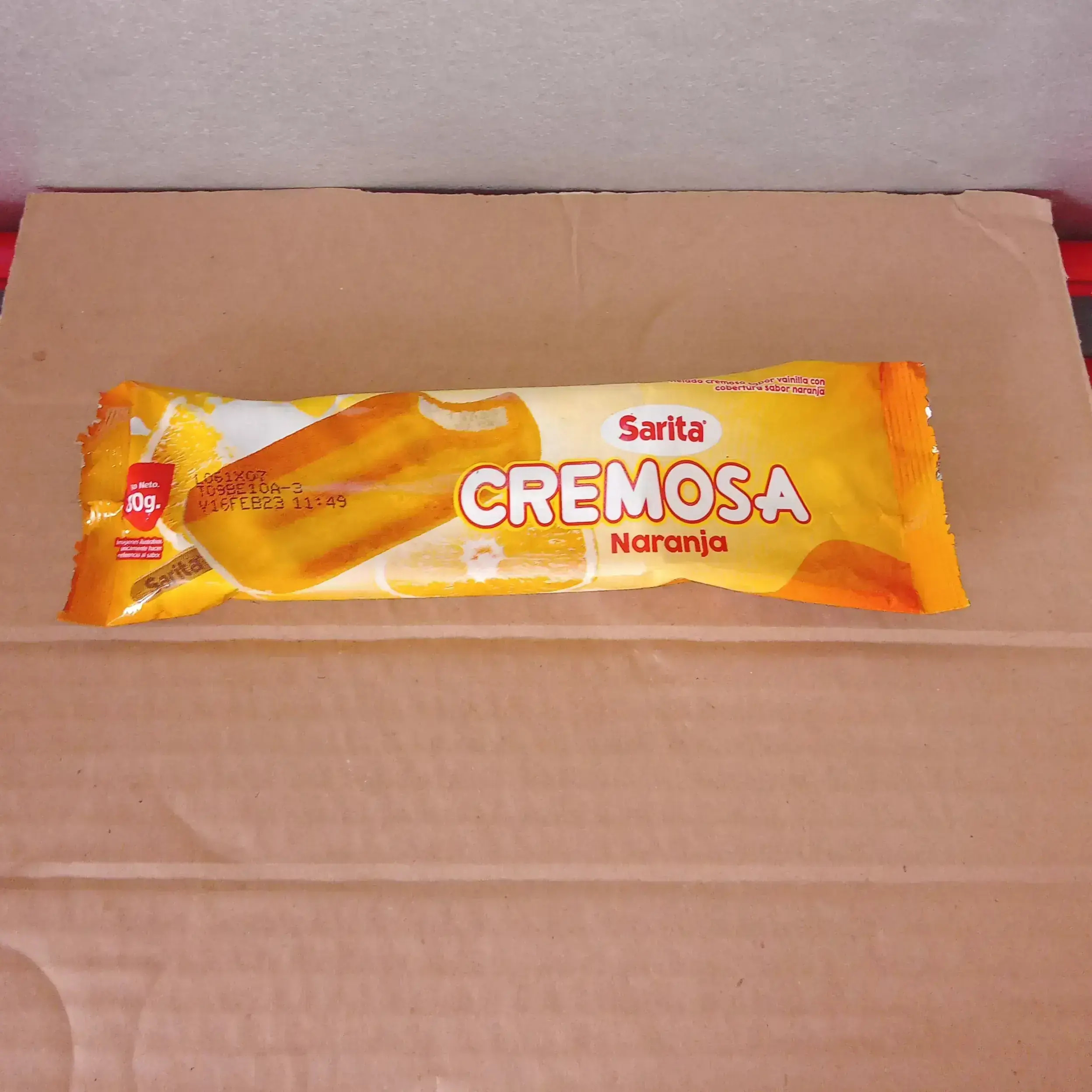 Helado cremosa sabor naranja 80 g