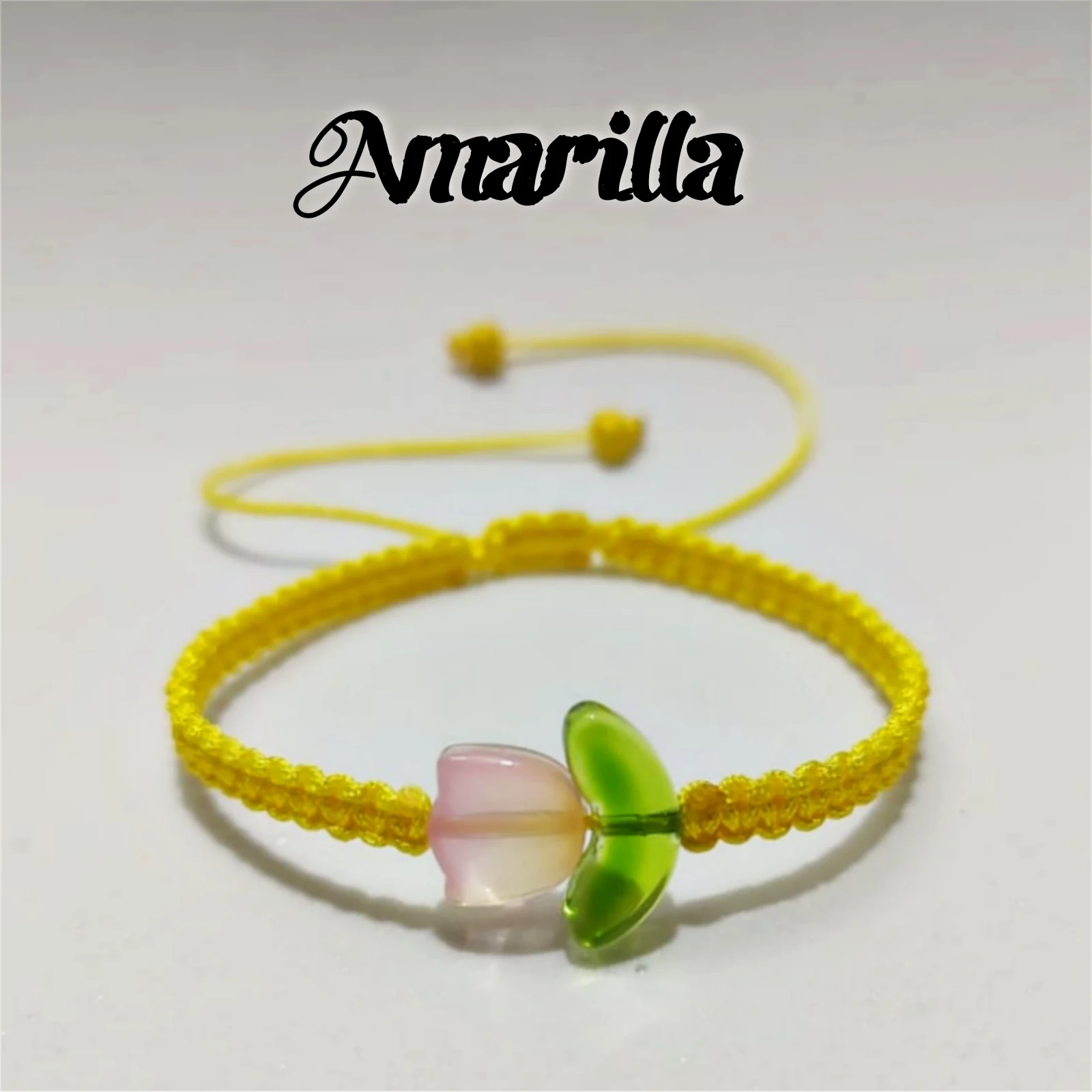 1 Pulsera de Tulipán Tejida 8