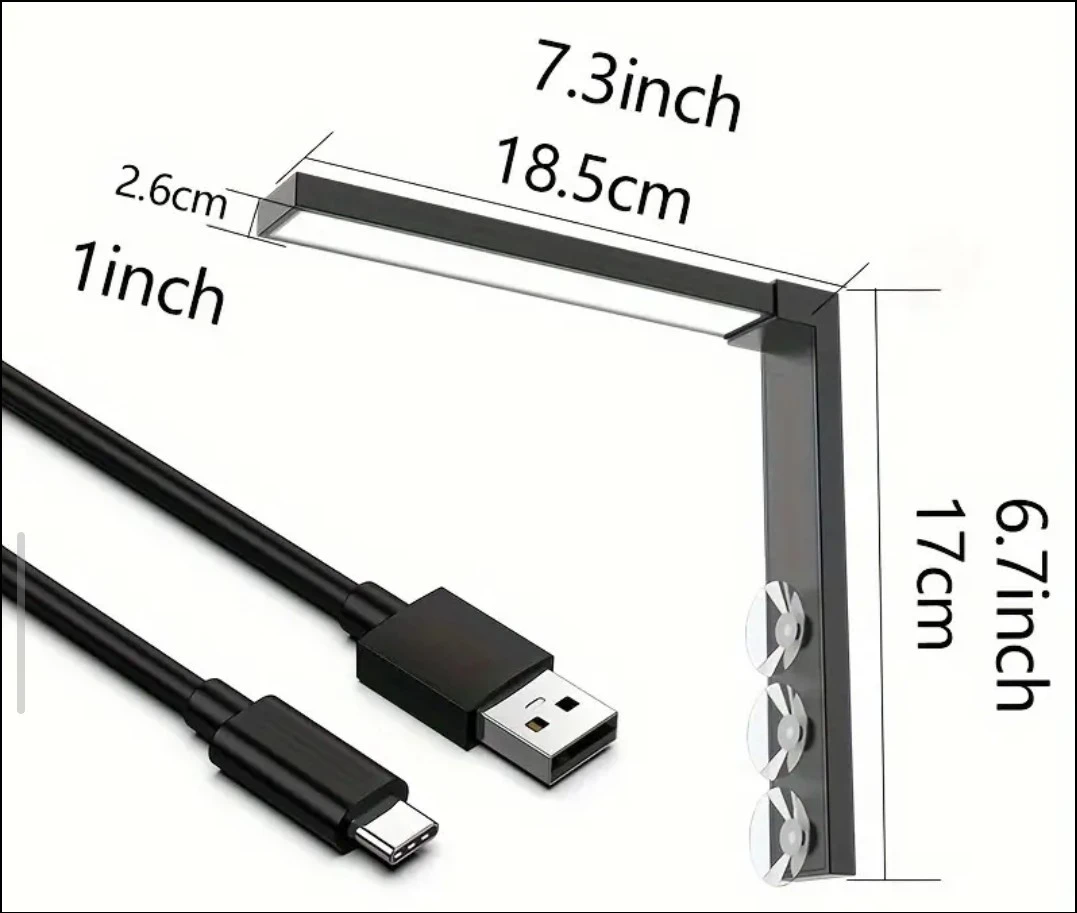 Lámpara LED para acuario con interruptor táctil y ventosas  3