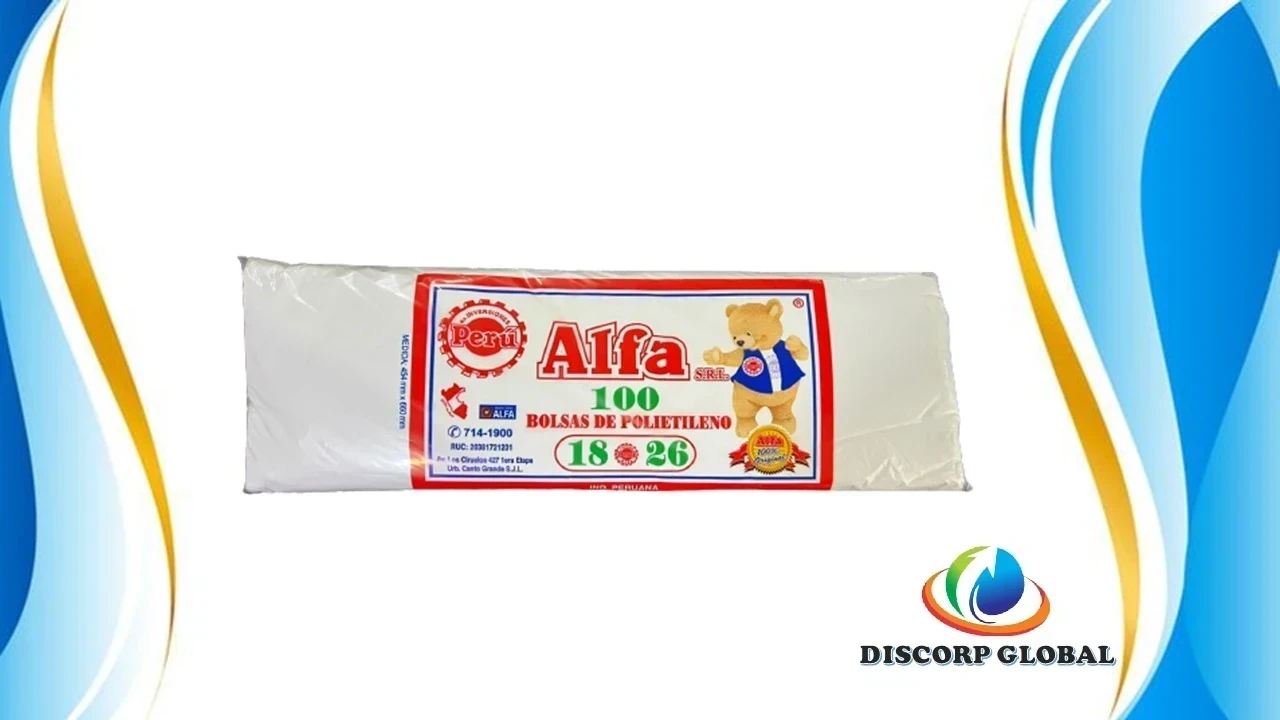 BOLSA TRANSPARENTE ALFA 18x26