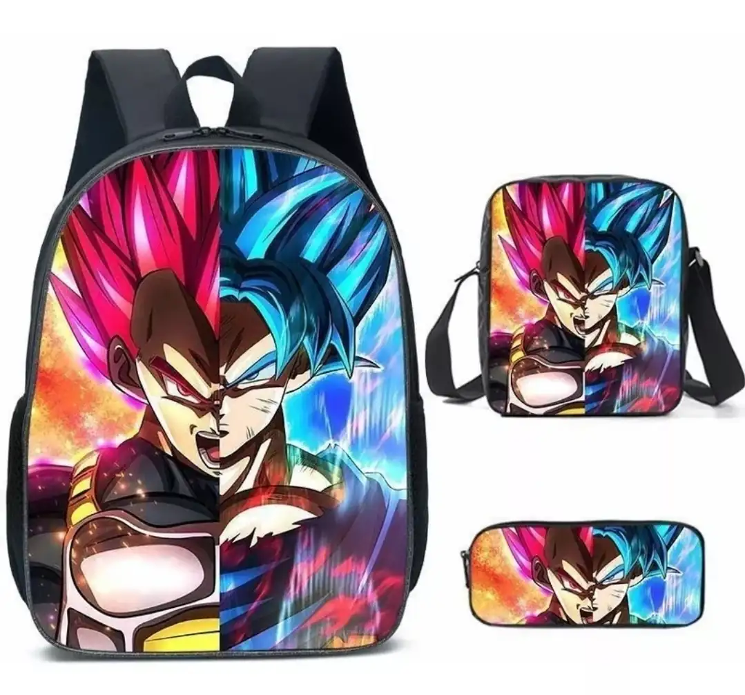 Mochila Escolar De 3 Piezas De Anime Dragon Ball Manga Goku 2