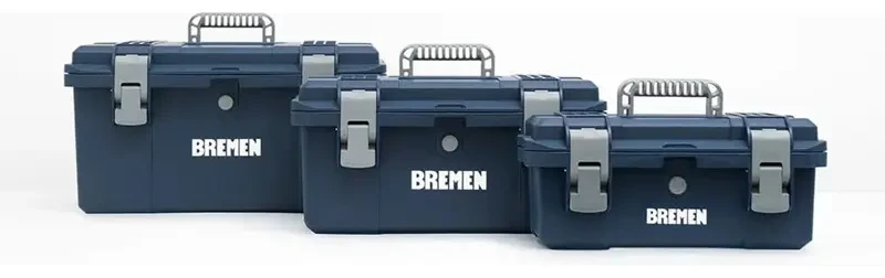 Caja Herramientas Plastica Bremen Juego 3 Pz Br8333 Color Azul