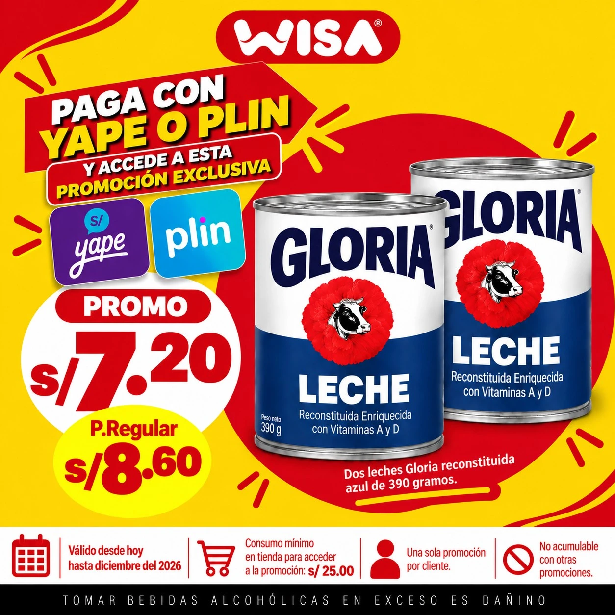 Promo Leche Gloria (Yape/Plin)